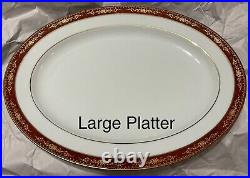 Vintage Noritake Goldhill China 7 Piece Place Setting For 12 & Serving Dishes