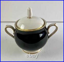Vintage Noritake Ivory & Ebony Bone China, Complete Setting for 9, Serving Piece