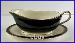 Vintage Noritake Ivory & Ebony Bone China, Complete Setting for 9, Serving Piece