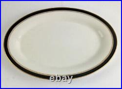 Vintage Noritake Ivory & Ebony Bone China, Complete Setting for 9, Serving Piece