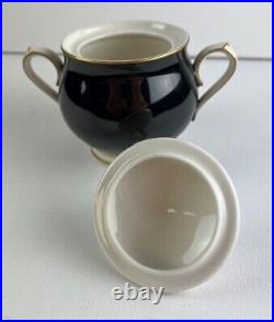 Vintage Noritake Ivory & Ebony Bone China, Complete Setting for 9, Serving Piece