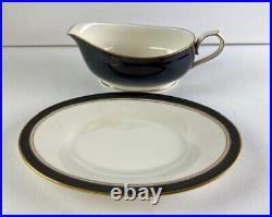 Vintage Noritake Ivory & Ebony Bone China, Complete Setting for 9, Serving Piece