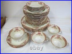 Vintage Noritake Japan China Royal Ruby Service For 4 32 Pcs 7 Place Setting