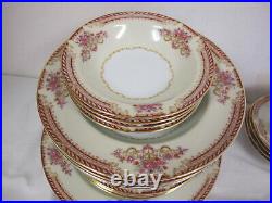 Vintage Noritake Japan China Royal Ruby Service For 4 32 Pcs 7 Place Setting