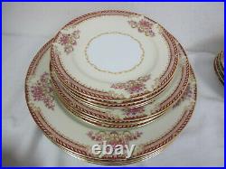 Vintage Noritake Japan China Royal Ruby Service For 4 32 Pcs 7 Place Setting