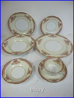 Vintage Noritake Japan China Royal Ruby Service For 4 32 Pcs 7 Place Setting