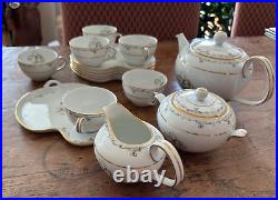 Vintage Noritake Japan Complete Set 6 Snack Plate 6 Cup Tea Pot Sugar Creamer
