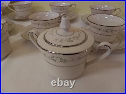 Vintage Noritake Japan Ivory China Heather 7548 19 PC. Dinnerware SetVGC