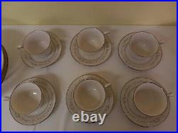 Vintage Noritake Japan Ivory China Heather 7548 19 PC. Dinnerware SetVGC