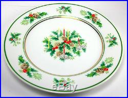 Vintage Noritake Luncheon Plates Set of 6 Holly 2228 Christmas Holiday
