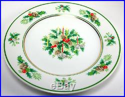 Vintage Noritake Luncheon Plates Set of 6 Holly 2228 Christmas Holiday