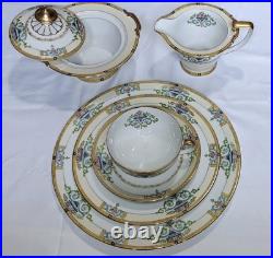 Vintage Noritake Minaret Gold Edge China Set, Art Nouveau Hand painted