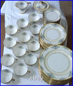 Vintage Noritake Minaret Gold Edge China Set, Art Nouveau Hand painted
