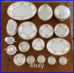 Vintage Noritake Mystery #20 Gold Trim 37 Piece China Setting for 4