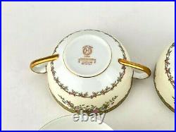 Vintage Noritake Nordich Tea Cup Sugar Bowl Patent 81857 Set of 12