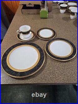 Vintage Noritake Opulence 9799- Bone China-Made in Japan Gold/Black