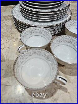 Vintage Noritake Oxford #5767 China Dinnerware & Serving Set For 5 People