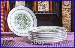 Vintage Noritake PROGRESSION China Japan PALOS VERDE 9020 Dinner Plate Set of 7