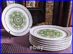 Vintage Noritake PROGRESSION China Japan PALOS VERDE 9020 Dinner Plate Set of 7