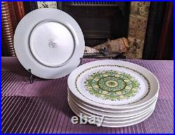 Vintage Noritake PROGRESSION China Japan PALOS VERDE 9020 Dinner Plate Set of 7