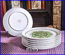 Vintage Noritake PROGRESSION China Japan PALOS VERDE 9020 Dinner Plate Set of 7