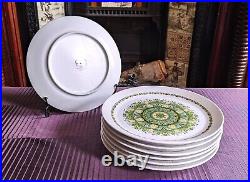 Vintage Noritake PROGRESSION China Japan PALOS VERDE 9020 Dinner Plate Set of 7