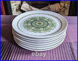 Vintage Noritake PROGRESSION China Japan PALOS VERDE 9020 Dinner Plate Set of 7