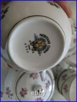 Vintage Noritake ROSE PALACE #5539 Fine China Snack Set Excellent condition