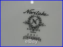 Vintage Noritake Savannah Japan 2031 China Service For 9 Platinum Rim 49 Pc Set