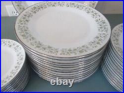 Vintage Noritake Wynwood China white with green floral 35 piece set