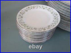 Vintage Noritake Wynwood China white with green floral 35 piece set