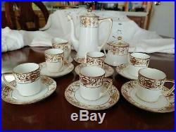 Vintage Noritake china tea set 6 cups & saucers, teapot, creamer, sugar bowl