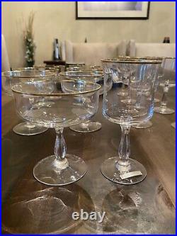 Vintage Noritake crystal glasses set of 16 Handmade Made In Japan