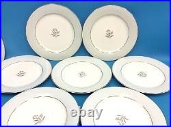 Vintage Set 8 Used Noritake China 5543 Mavis 178059 10.5 Dinner Plates