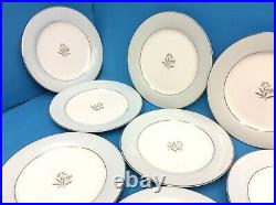 Vintage Set 8 Used Noritake China 5543 Mavis 178059 10.5 Dinner Plates