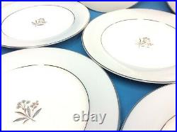 Vintage Set 8 Used Noritake China 5543 Mavis 178059 10.5 Dinner Plates