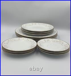 Vntg Noritake China 22pc Duetto 6610 Service for 3 7pc Setting & Gravy Boat