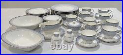 Vtg 54 Piece Noritake ALSATIA 4758 Bone China Dinner Set Place Settings For 9