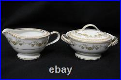 Vtg. 90 Pc. Noritake Shelburne Laurel & Roses Dinnerware Service for 12 MINT (5)