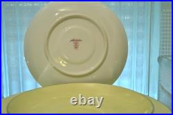 Vtg Noritake 619 Yellow & White Pastel Gold Trim Plates Cups Cream & Sugar Bowl