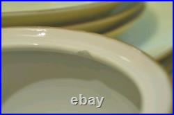 Vtg Noritake 619 Yellow & White Pastel Gold Trim Plates Cups Cream & Sugar Bowl