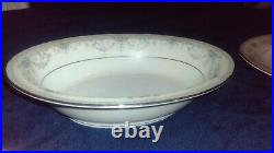 Vtg Noritake COLBURN China 5-Piece Place Setting for 8- Blue Floral