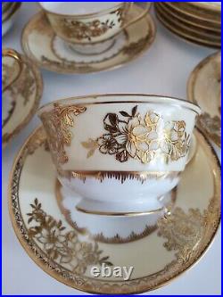 Vtg Noritake Goldlinda 7 Pcs Raised Gilt Dinner Set For 6, 40 Pcs, Set #2 of 2