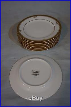 Vtg Set 8 Noritake Contemporary Fine China Bread Plate Buckingham Gold 4346