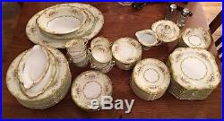 Winton, by Noritake China Yellow Scroll Old Pattern 10 Settings & Serving Pieces